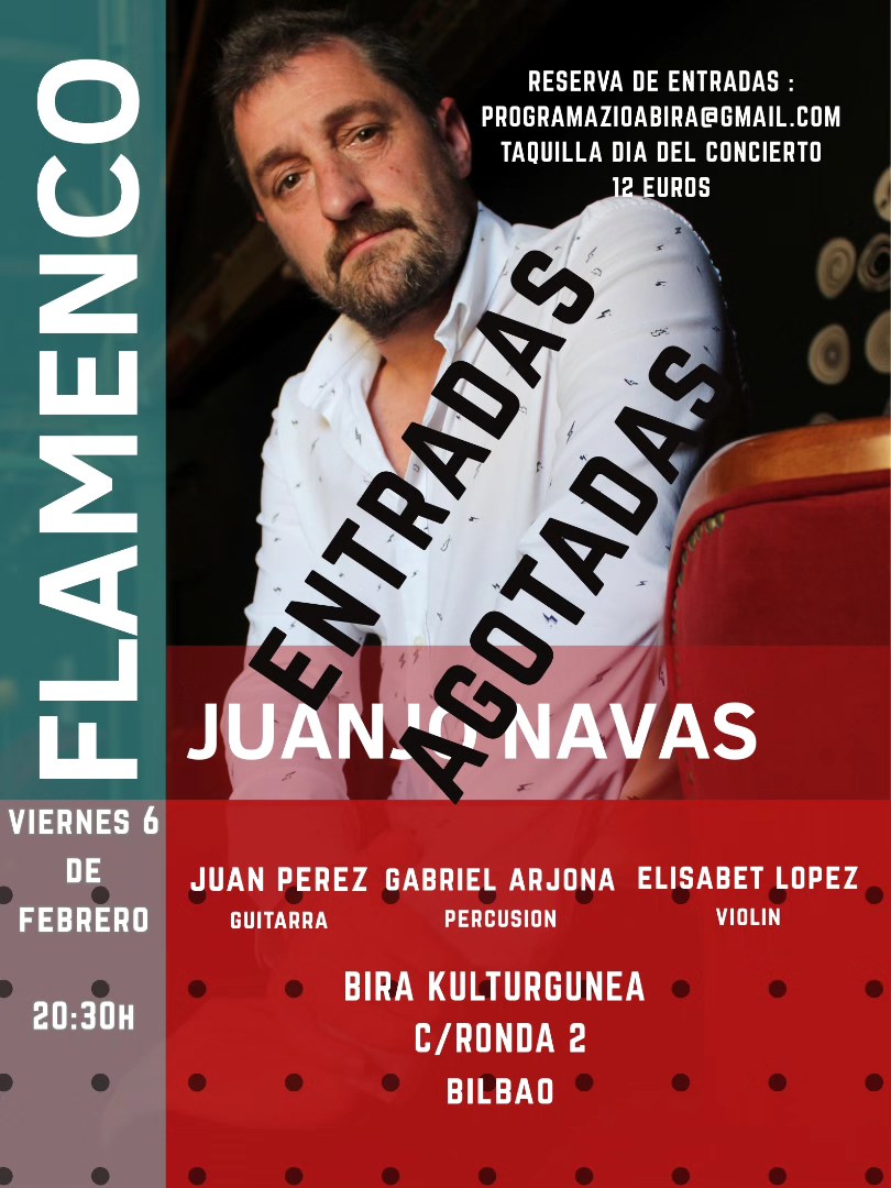 Cartel del Concierto de Juanjo Navas - Entradas Agotadas